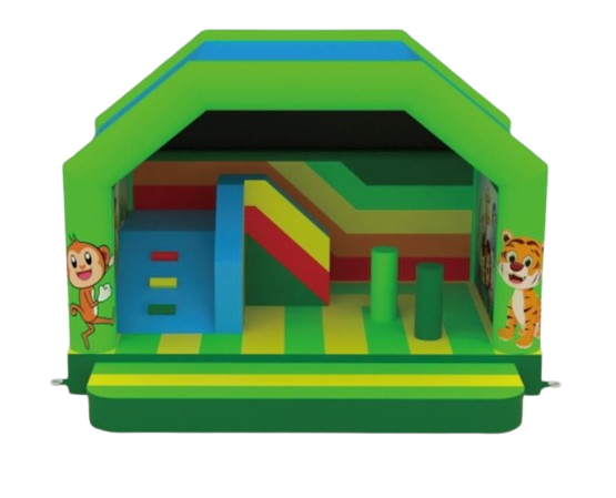 Hüpfburg - 5x4 m - Jungle - mit Innen-Rutsche