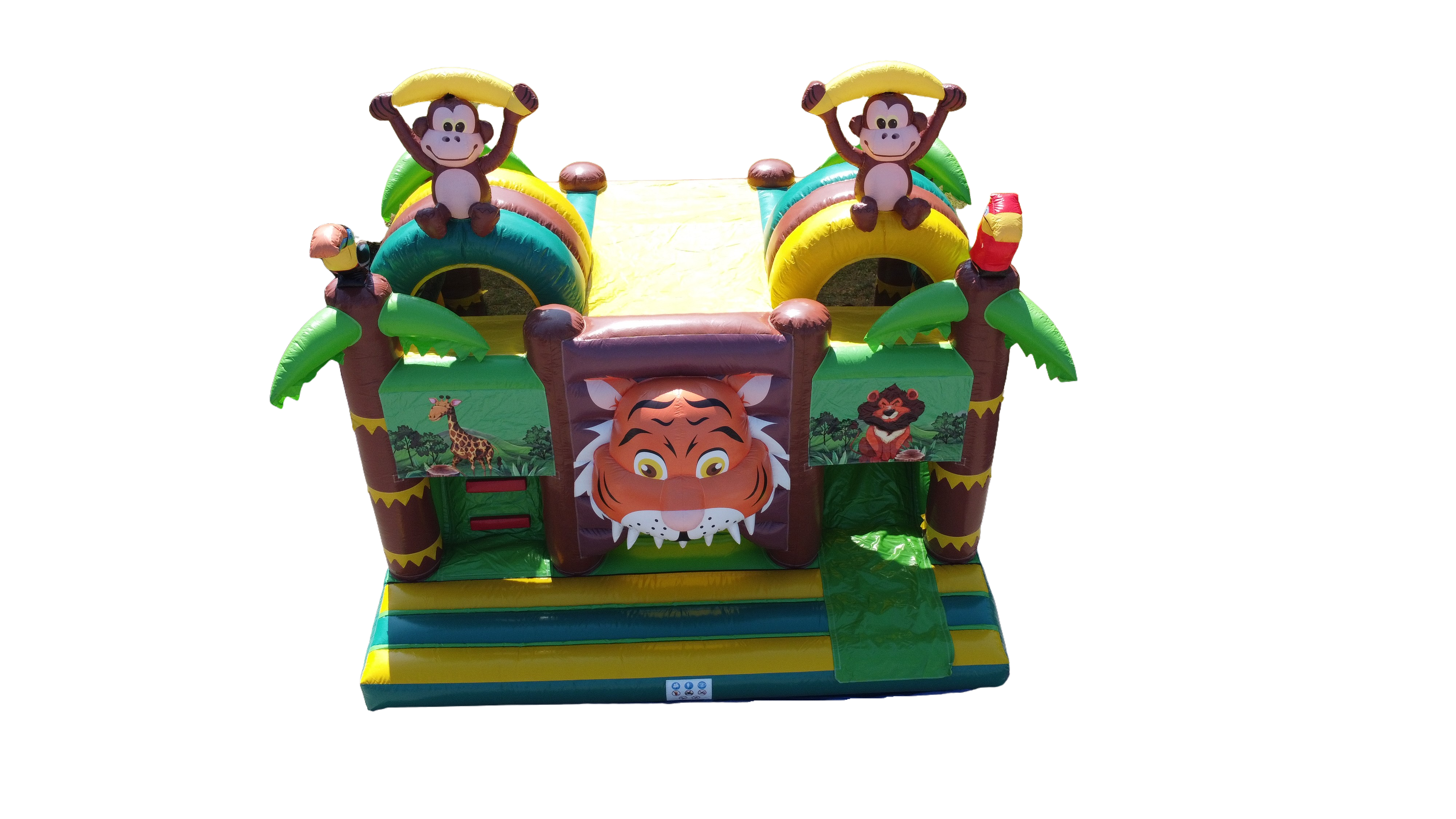 Hüpfburg 5x4,5 m - Multiplay Doppelrutsche Jungle