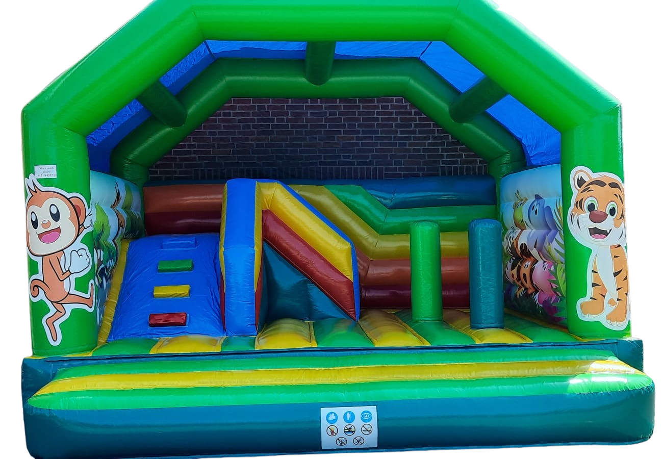 Hüpfburg - 5x4 m - Jungle - mit Innen-Rutsche