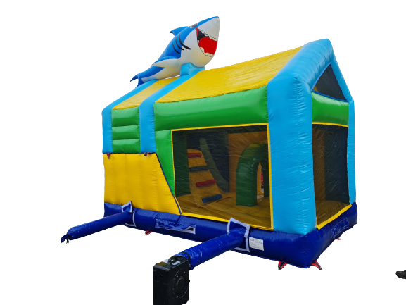 Multiplay-Hüpfburg 5x4 m - mit Rutsche - Seaworld