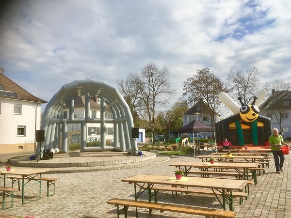 Bühnenüberdachung aufblasbar 6x5x5,4 m (aB)