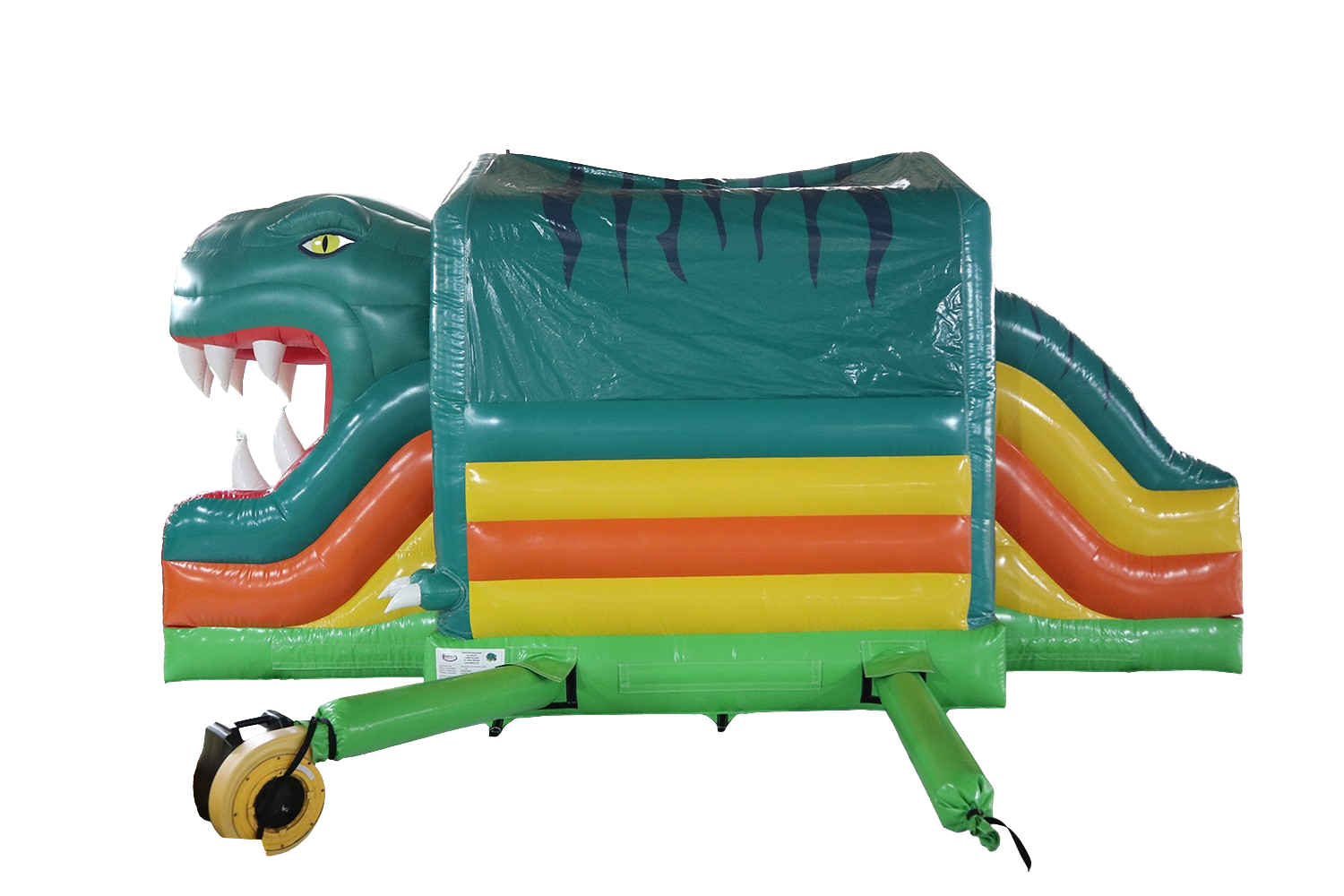Hüpfburg 6,6x4 - Mega Dino mit 2 Rutschen