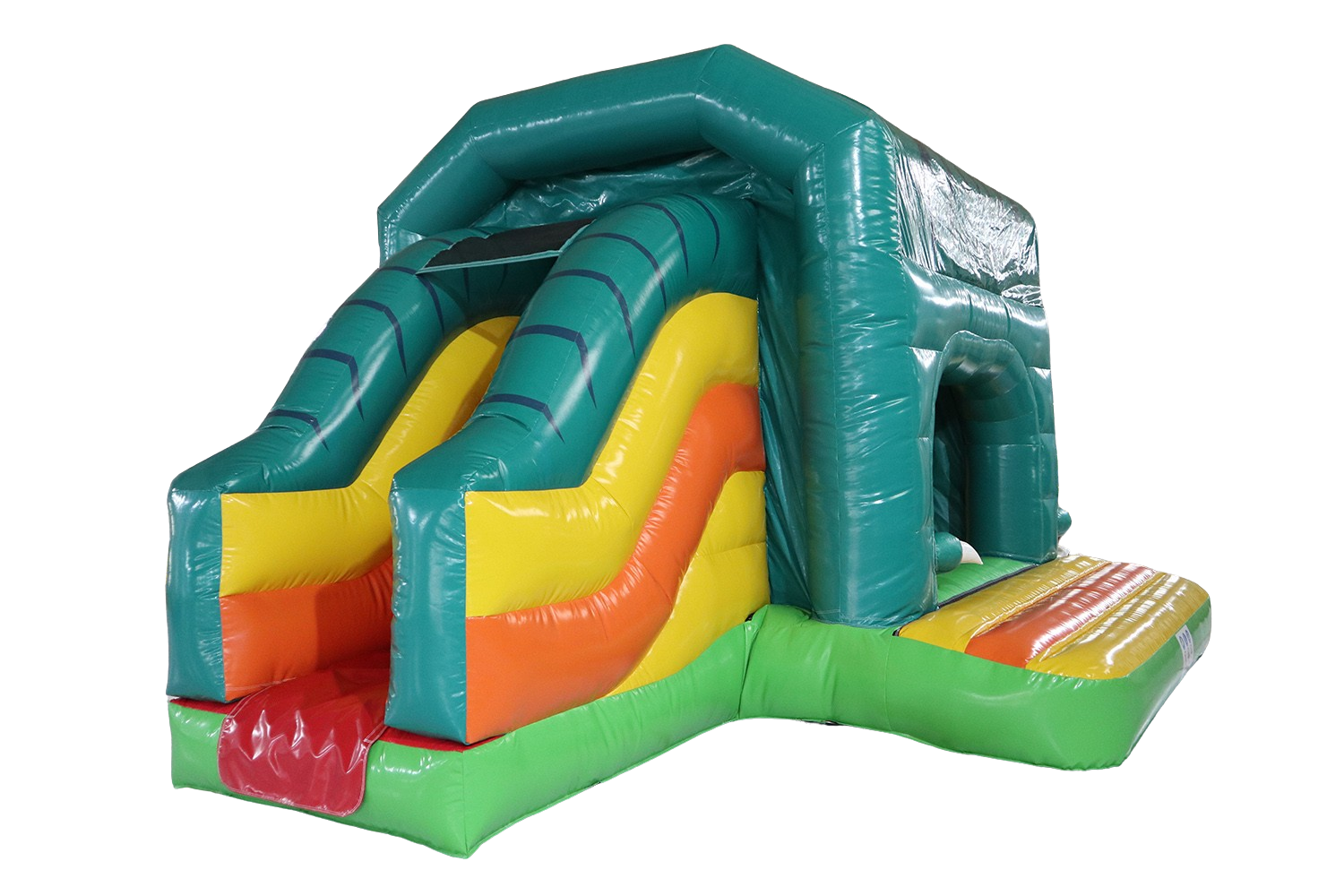 Hüpfburg 6,6x4 - Mega Dino mit 2 Rutschen