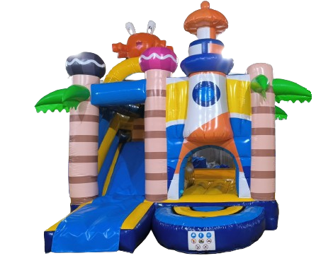 Hüpfburg 4,6x3,5 m - Multiplay Leuchtturm - gebraucht