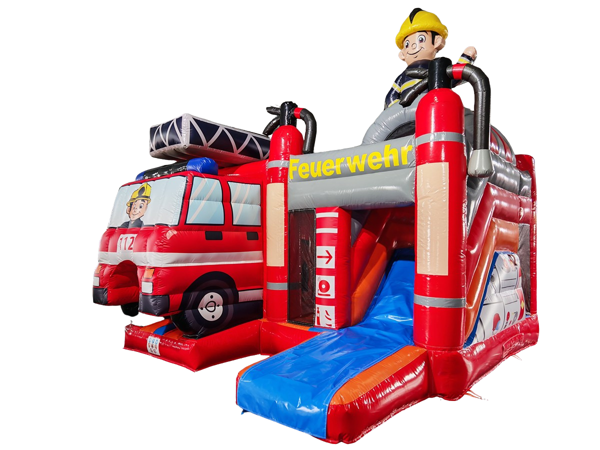 Hüpfburg 5,1x4,5 m - Multiplay Feuerwehr