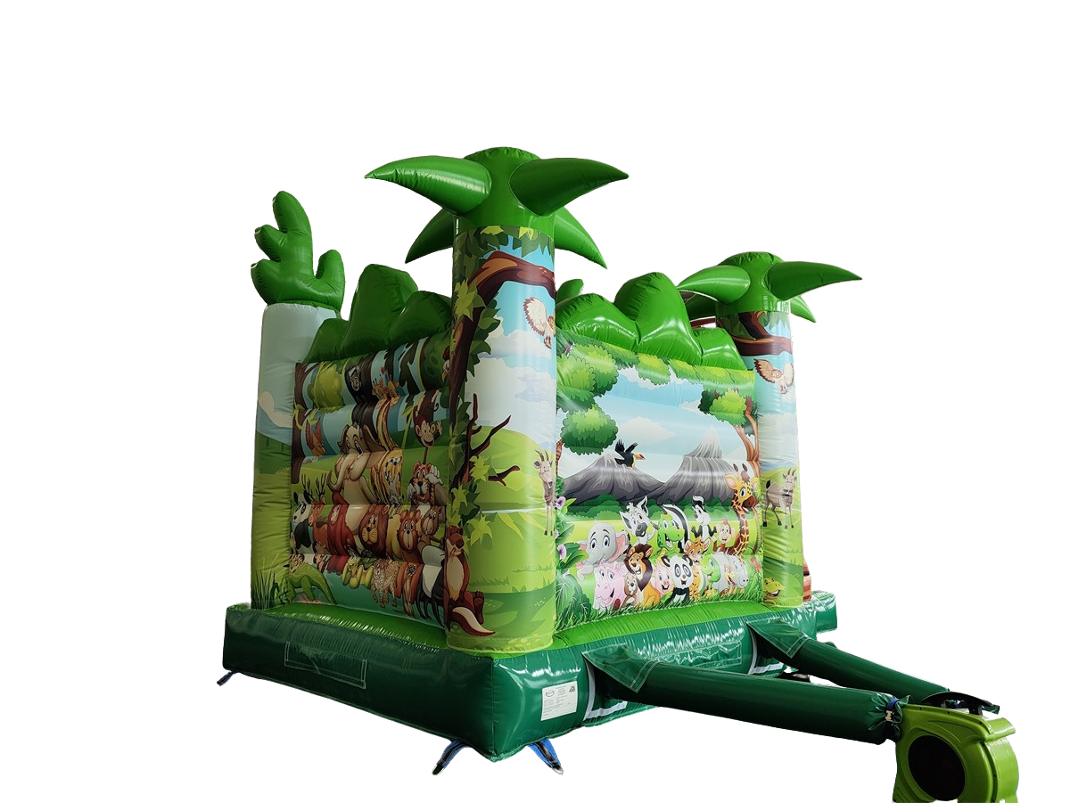 Hüpfburg - 5,5x3 m  - Jungle mit Rutsche