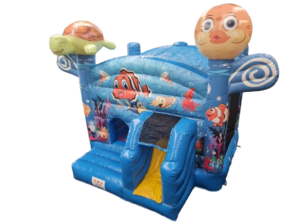 Hüpfburg 4x4 m - Seaworld mit Rutsche