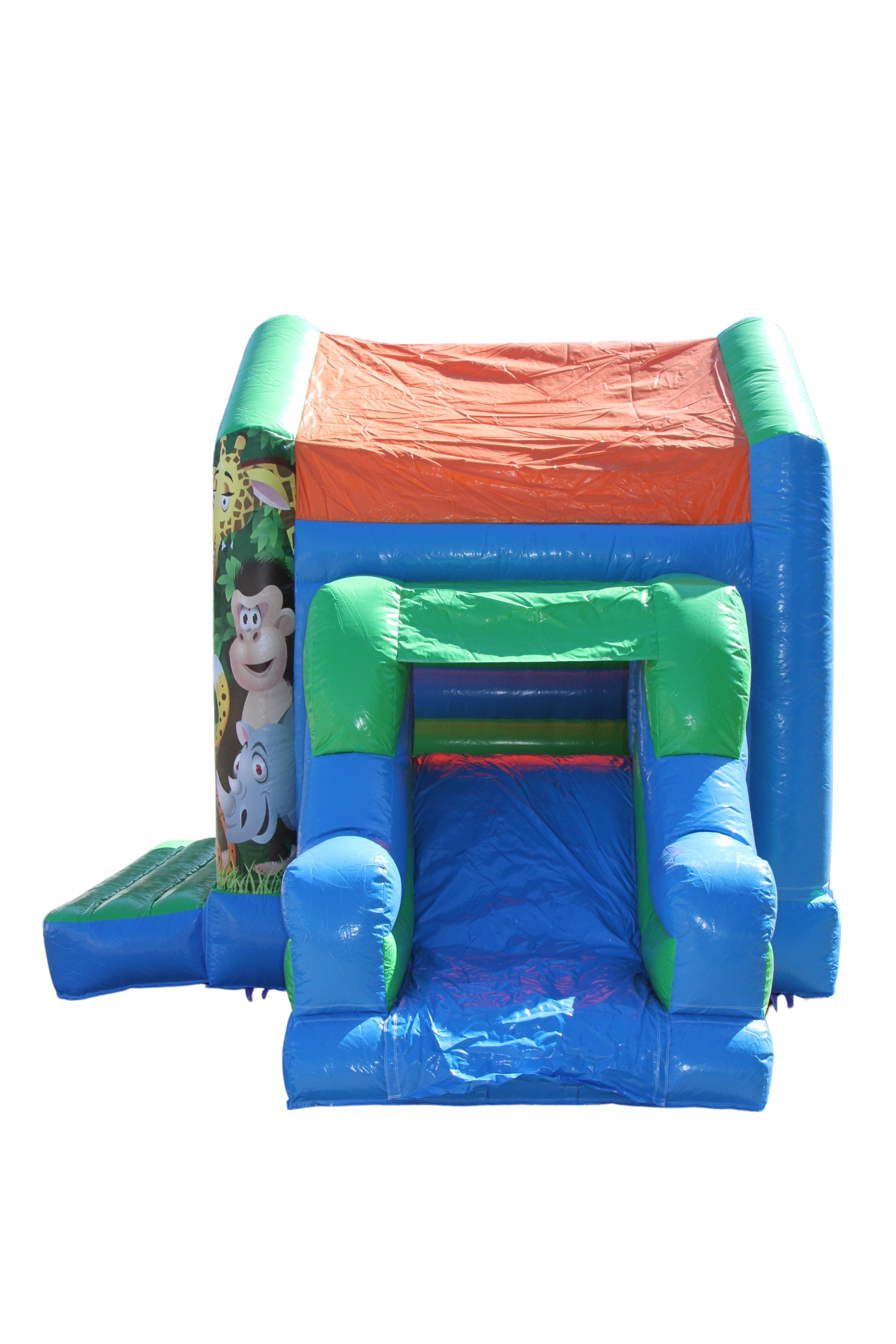 Hüpfburg 4,6x4 m - Dschungel mit Rutsche