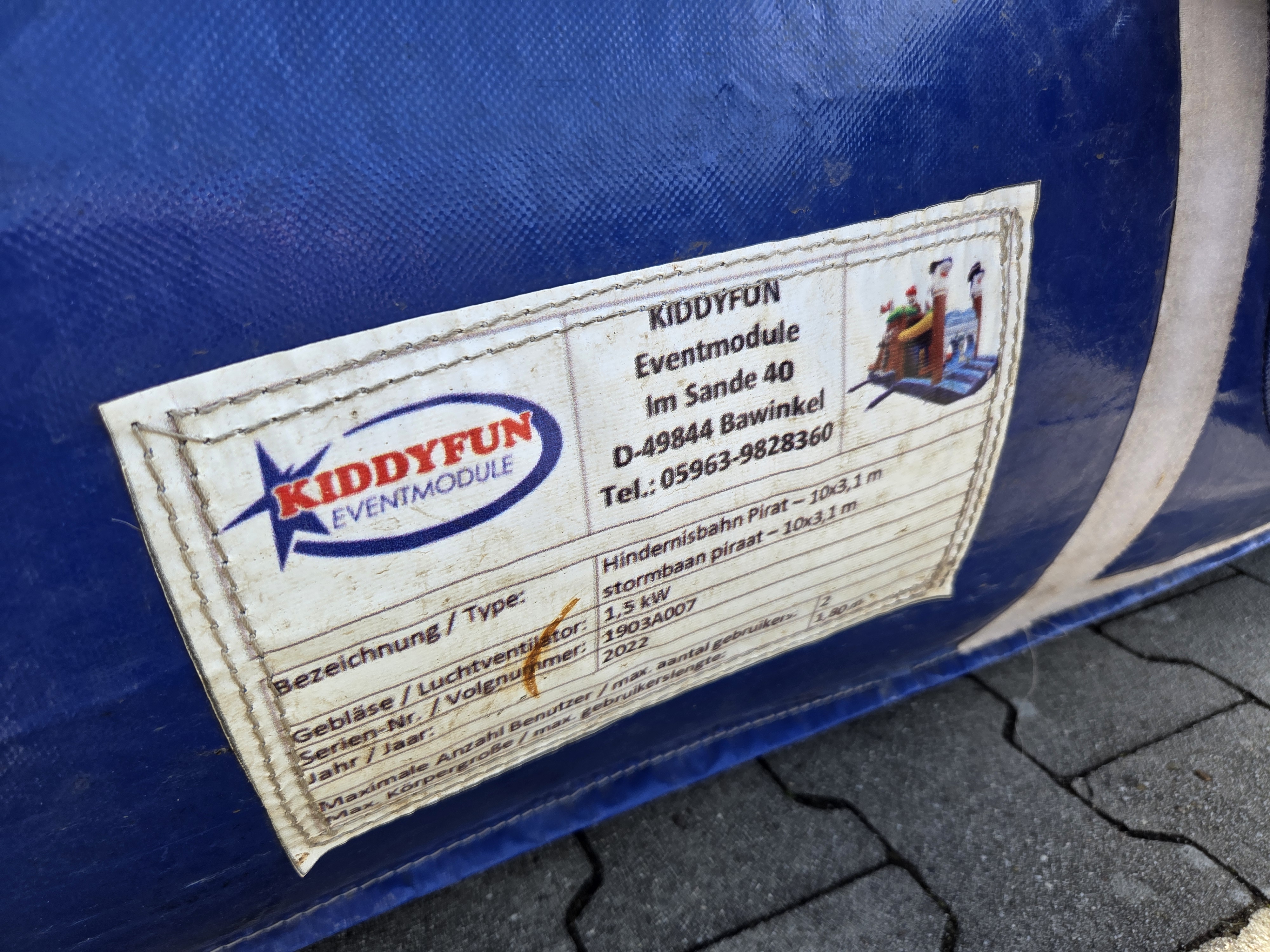  Hindernisbahn - 10x3,1 m - Pirat - Gebrauchte Ausführung