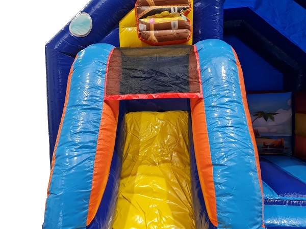 Hüpfburg 5x4 m - Pirat mit Rutsche vorne