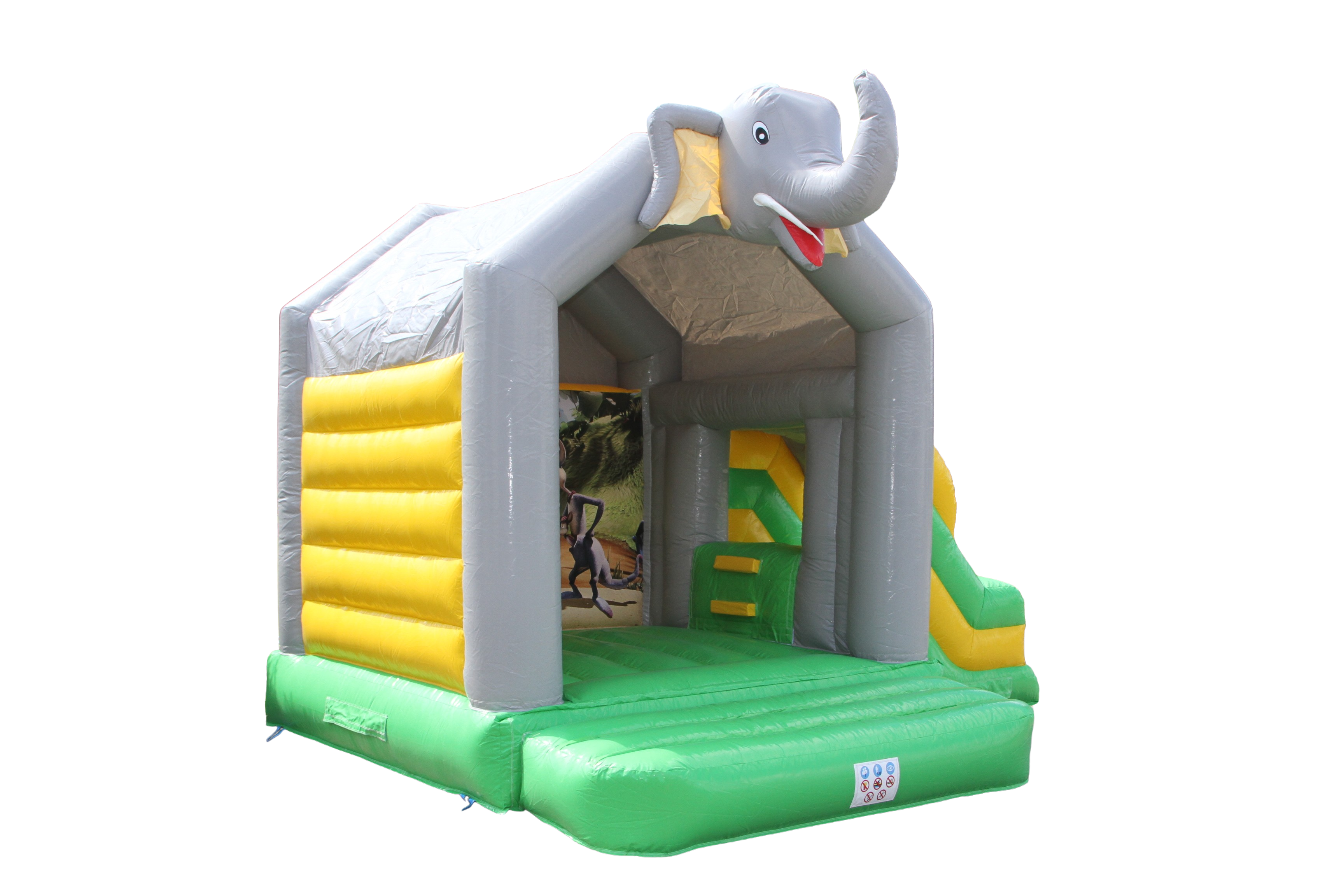 Hüpfburg 4,6x4 m - Elefant mit Rutsche