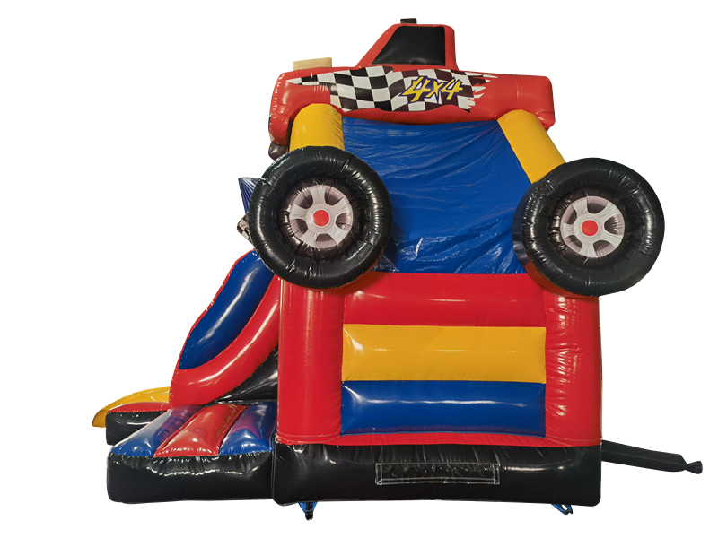 Hüpfburg 5x4 m - Auto mit Rutsche vorne