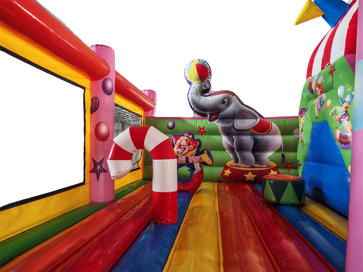 Hüpfburg 6,1x7,4m - Giga Multiplay Zirkus