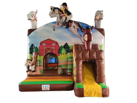 Hüpfburg 4,9x3,8 m - Pferde