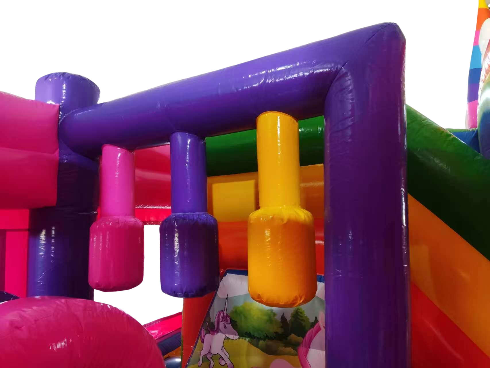 Hüpfburg 5,1x5 m - Multiplay Einhorn