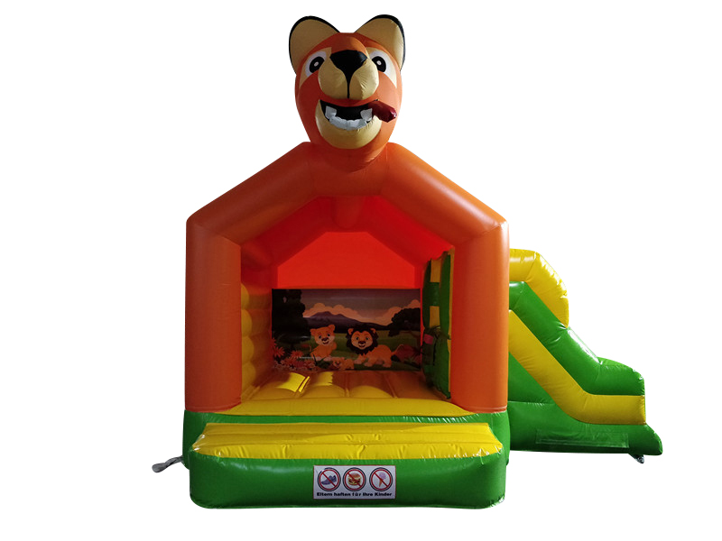 Hüpfburg 4,6x4 m - Löwe mit Rutsche 