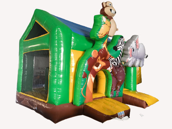 Multiplay-Hüpfburg 5x4 m - mit Rutsche - Jungle