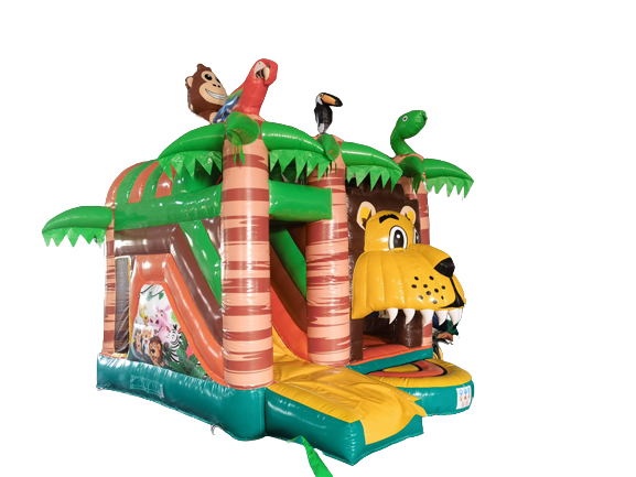 Hüpfburg 4,6x3,5 m - Multiplay Löwe im Jungle