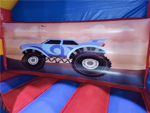 Hüpfburg 5x4 m - Auto mit Rutsche vorne