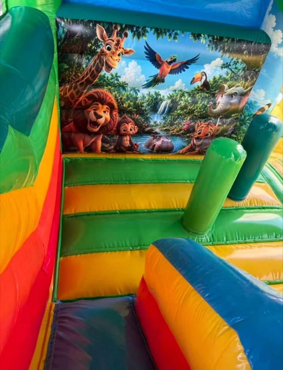 Hüpfburg - 5x4 m - Jungle - mit Innen-Rutsche