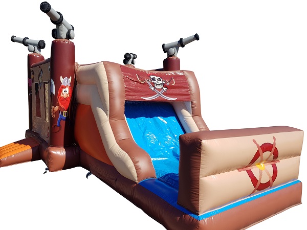 Hüpfburg 7x4 m - Pirat mit Rutsche