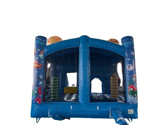 Hüpfburg 4x4 m - Seaworld mit Rutsche