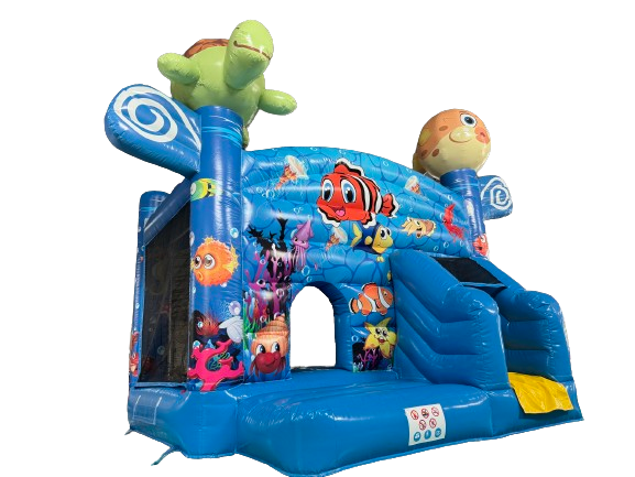 Hüpfburg 4x4 m - Seaworld mit Rutsche