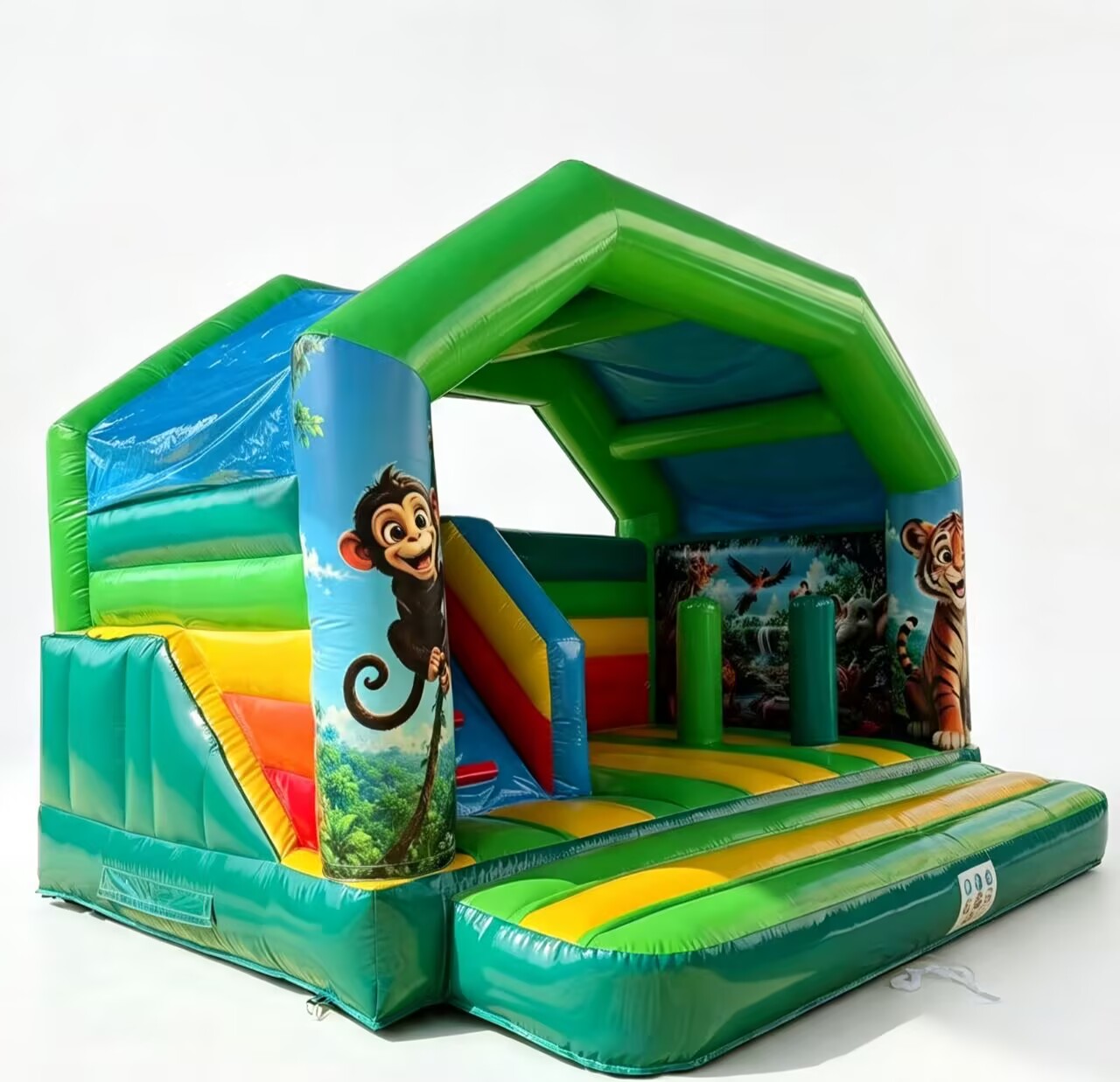 Hüpfburg - 5x4 m - Jungle - mit Innen-Rutsche