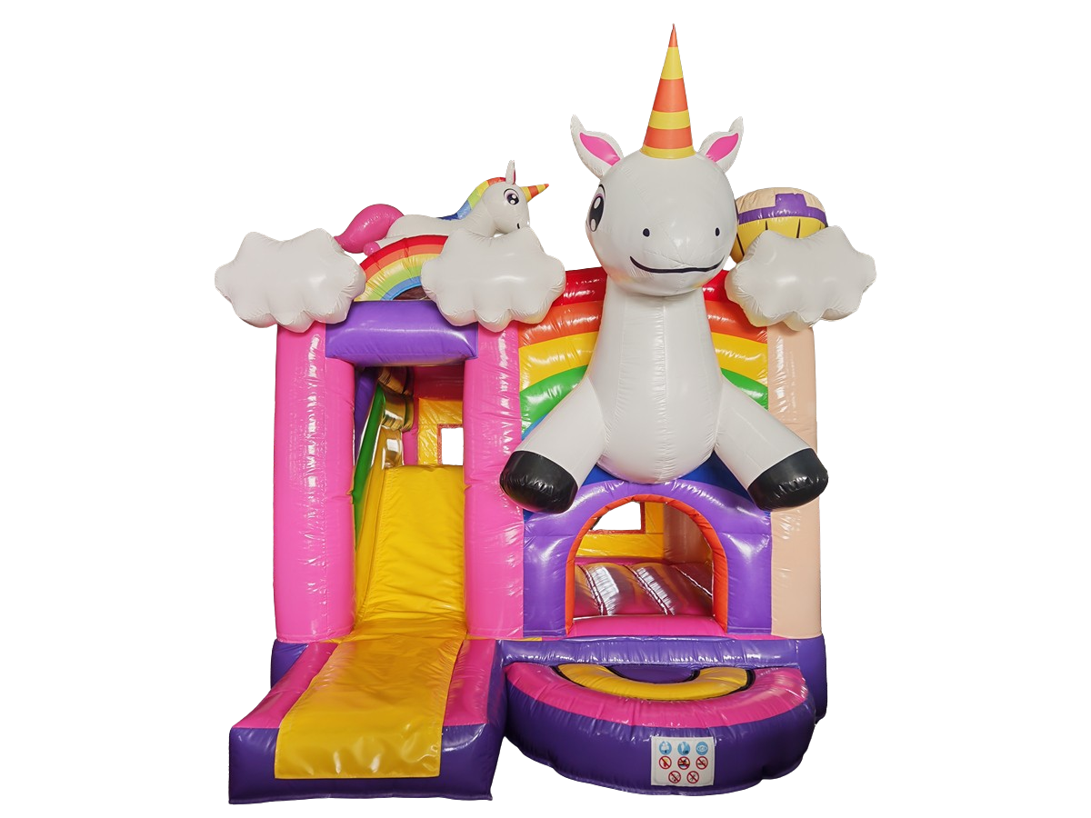 Hüpfburg 4,6x3,5 m - Multiplay Einhorn